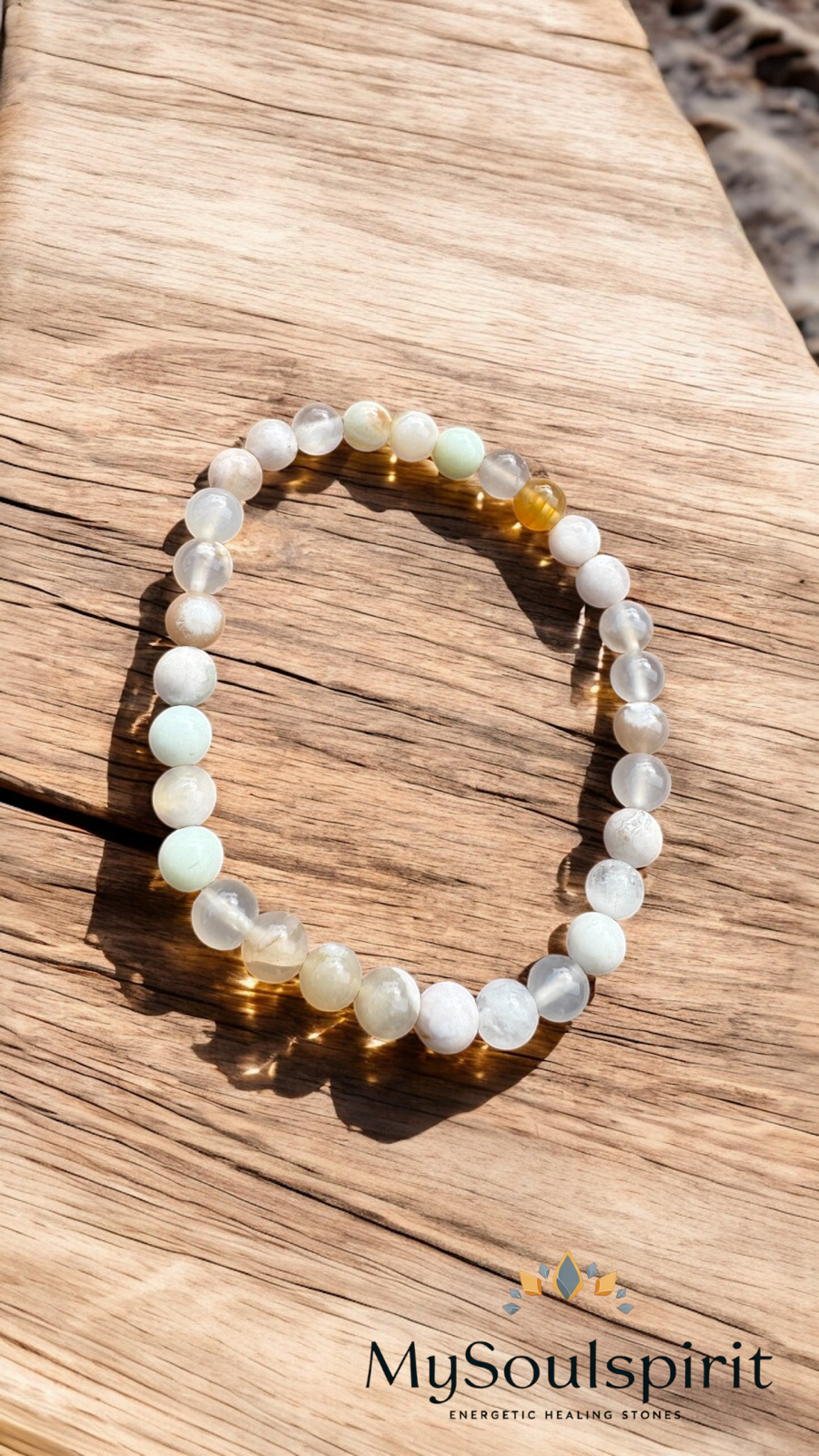 Blumenachat Armband 6 mm