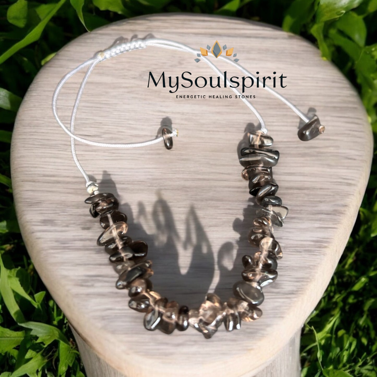 Rauchquarz Fußkettchen mit verstellbarem Band