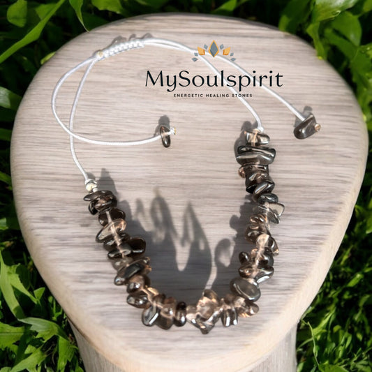 Rauchquarz Fußkettchen mit verstellbarem Band