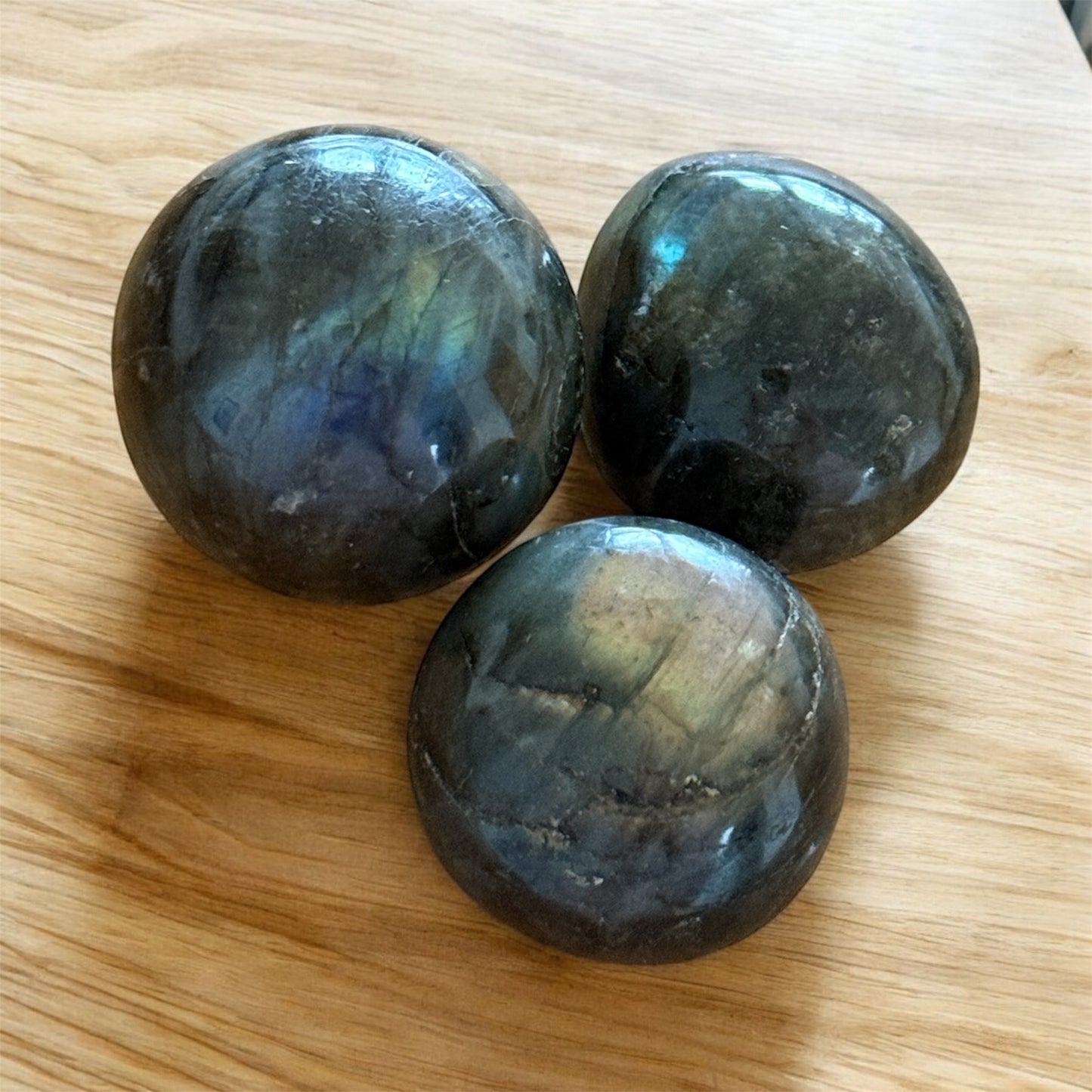 LABRADORIT Trommelsteine 2 Stück