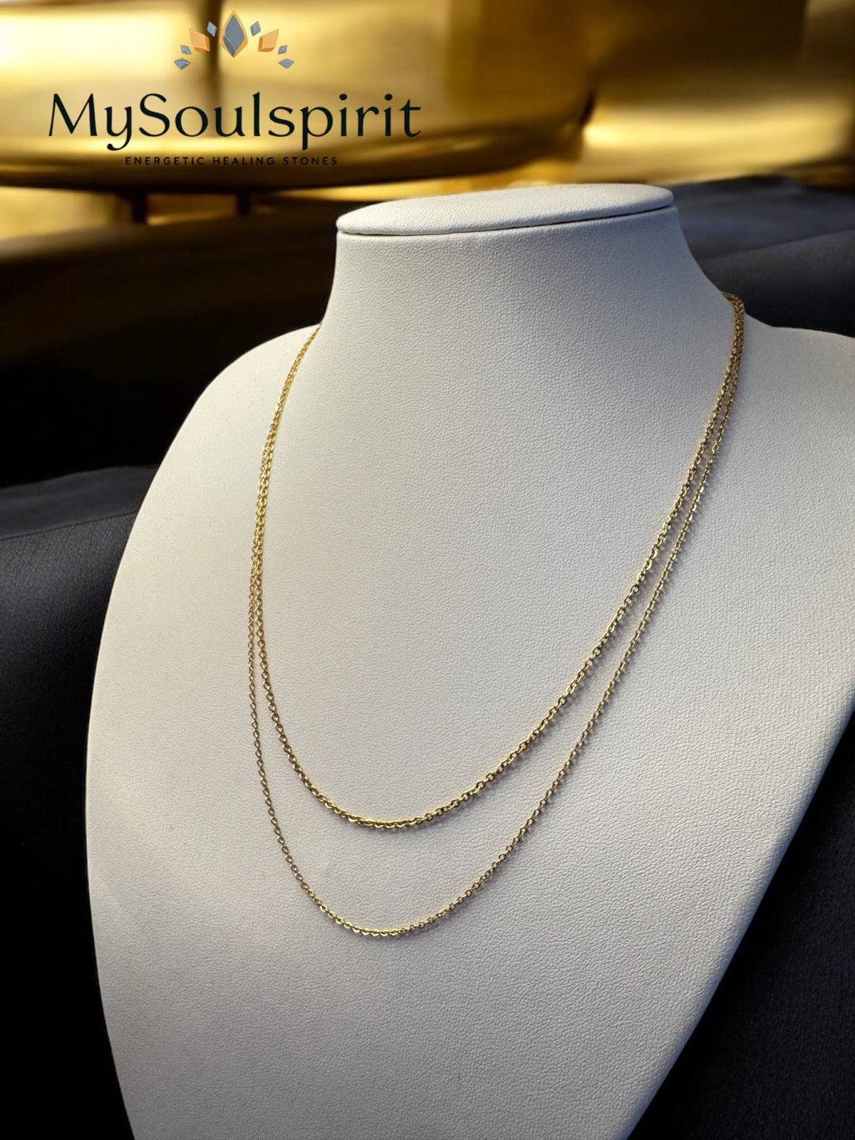 Halskette aus Edelstahl, antiallergen, in Gold oder Silber