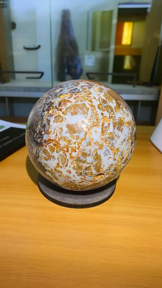 Ozean Jaspis Kugel - 660 Gramm - 8 cm (Unikat)