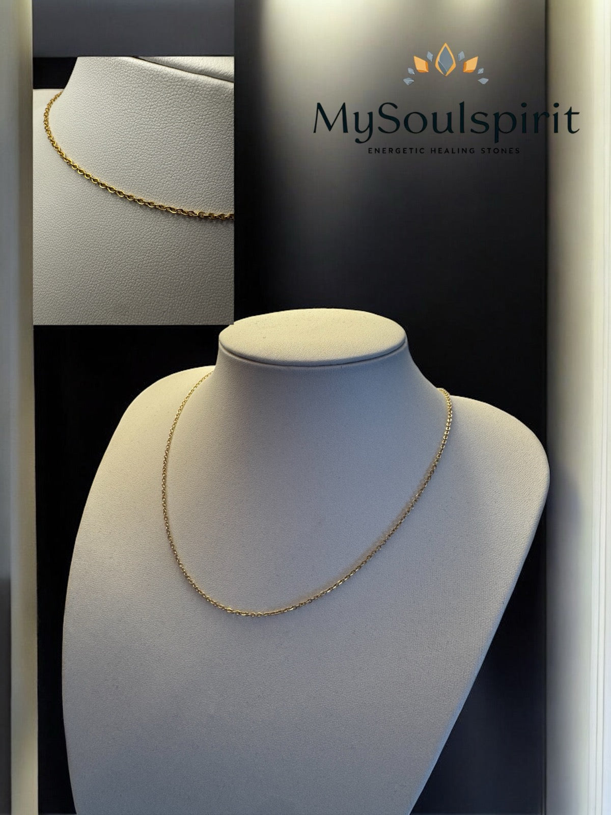 Halskette aus Edelstahl, antiallergen, in Gold oder Silber