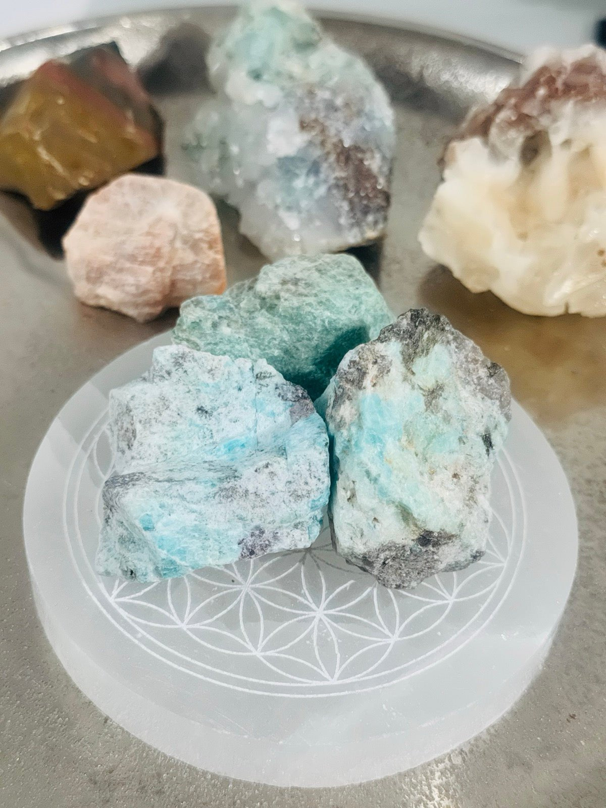 AMAZONIT Wassersteine 200+ Gramm - Wassersteine