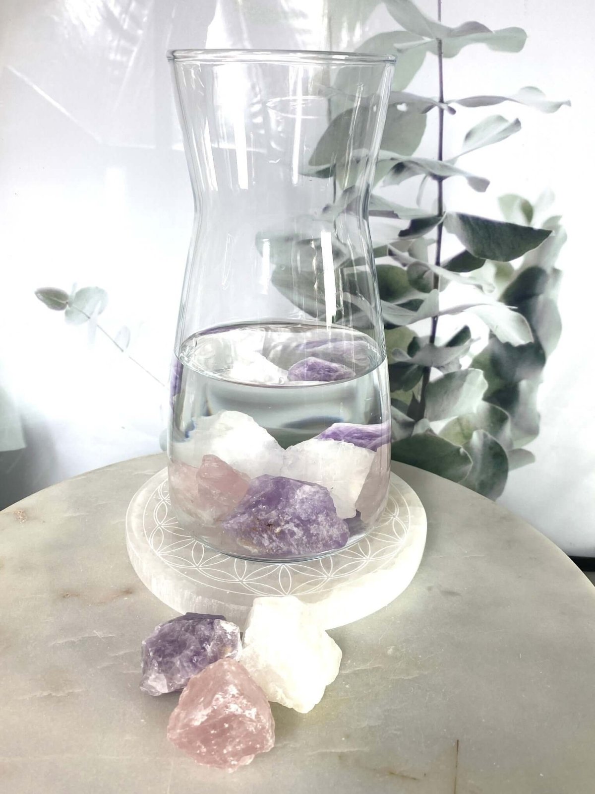 AMETHYST - ROSENQUARZ - BERGKRISTALL - Wasserstein - Mischung - Wassersteine