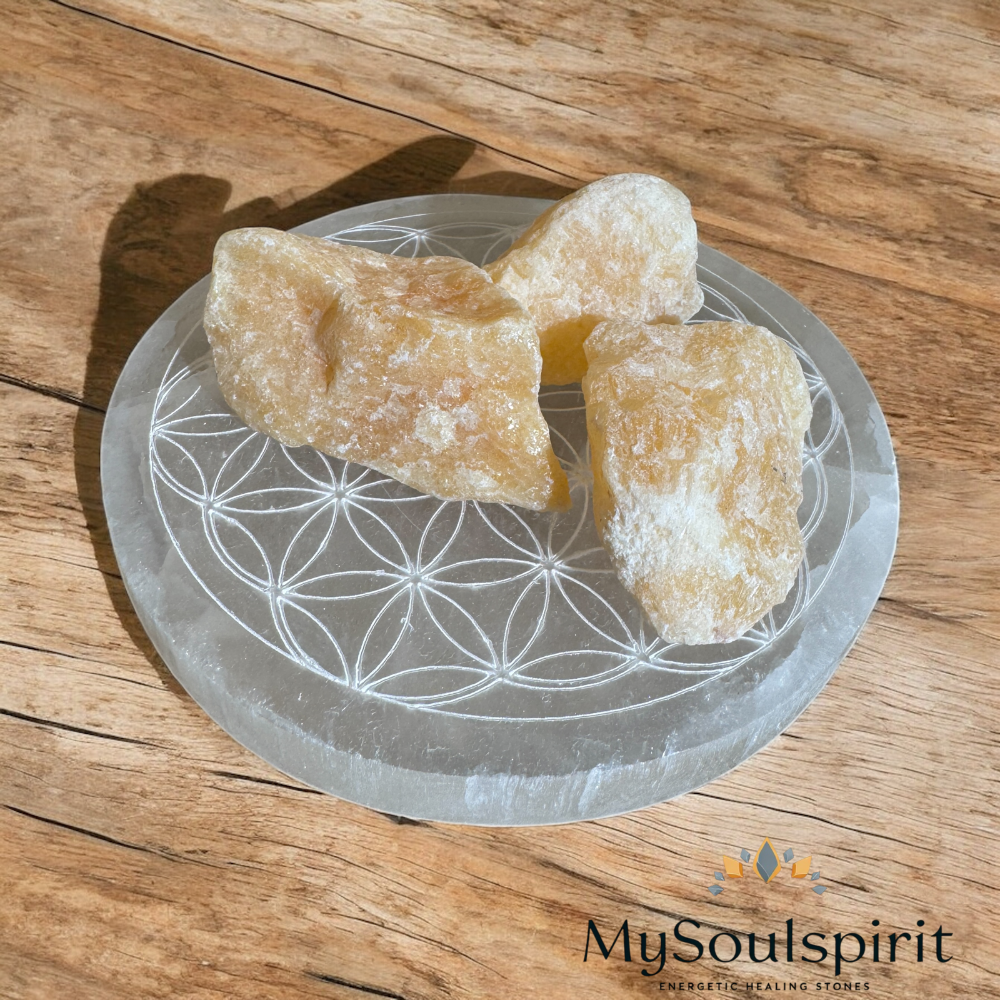 Lebensfreude, Motivation, Kreativität, emotionale Wärme - Orangen Calcit Wassersteine