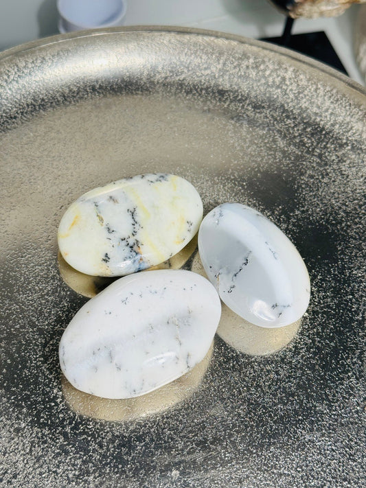 Dendriten Opal Handschmeichler 2 Stück - Kristall