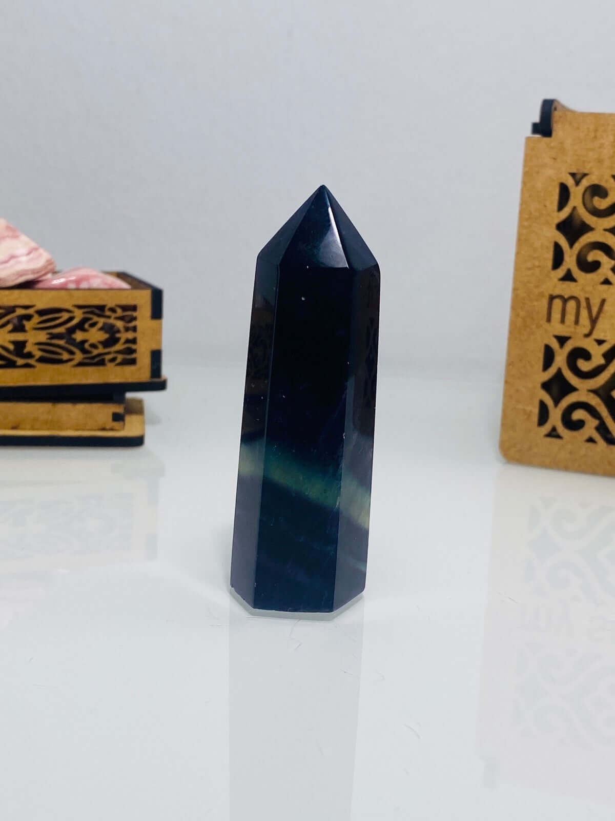 FLUORIT Spitze 7,4 cm / 73,5 Gramm - Heilstein