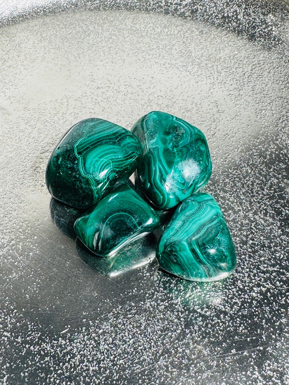 MALACHIT Trommelsteine ca. 100 Gramm - Trommelsteine