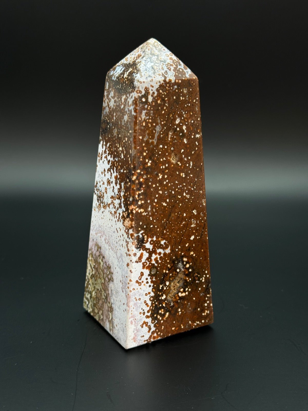 Ozean Jaspis Obelisk 11,7 cm 344 Gramm - Heilstein