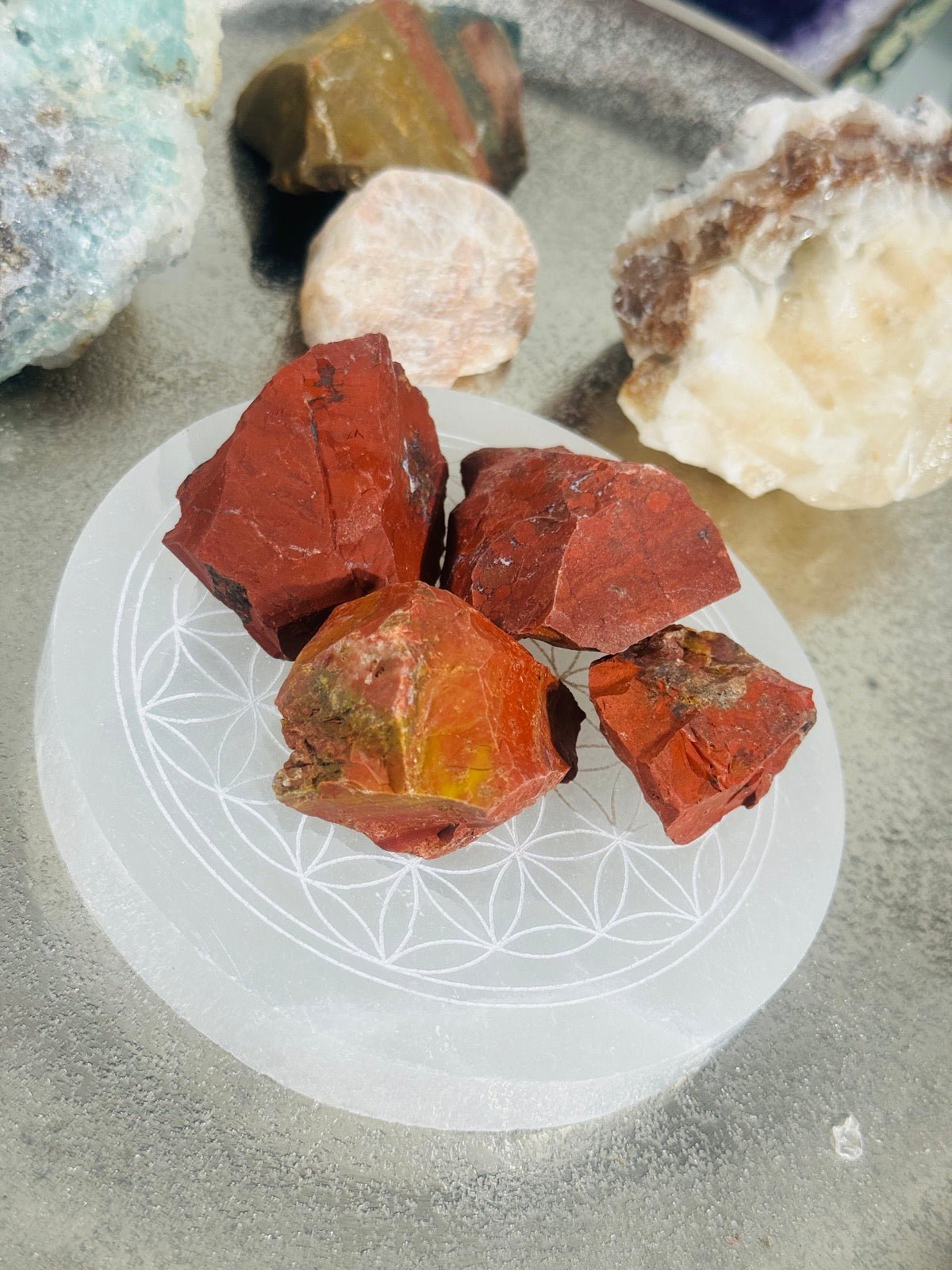 ROTER JASPIS Wassersteine 200+ Gramm - Wassersteine