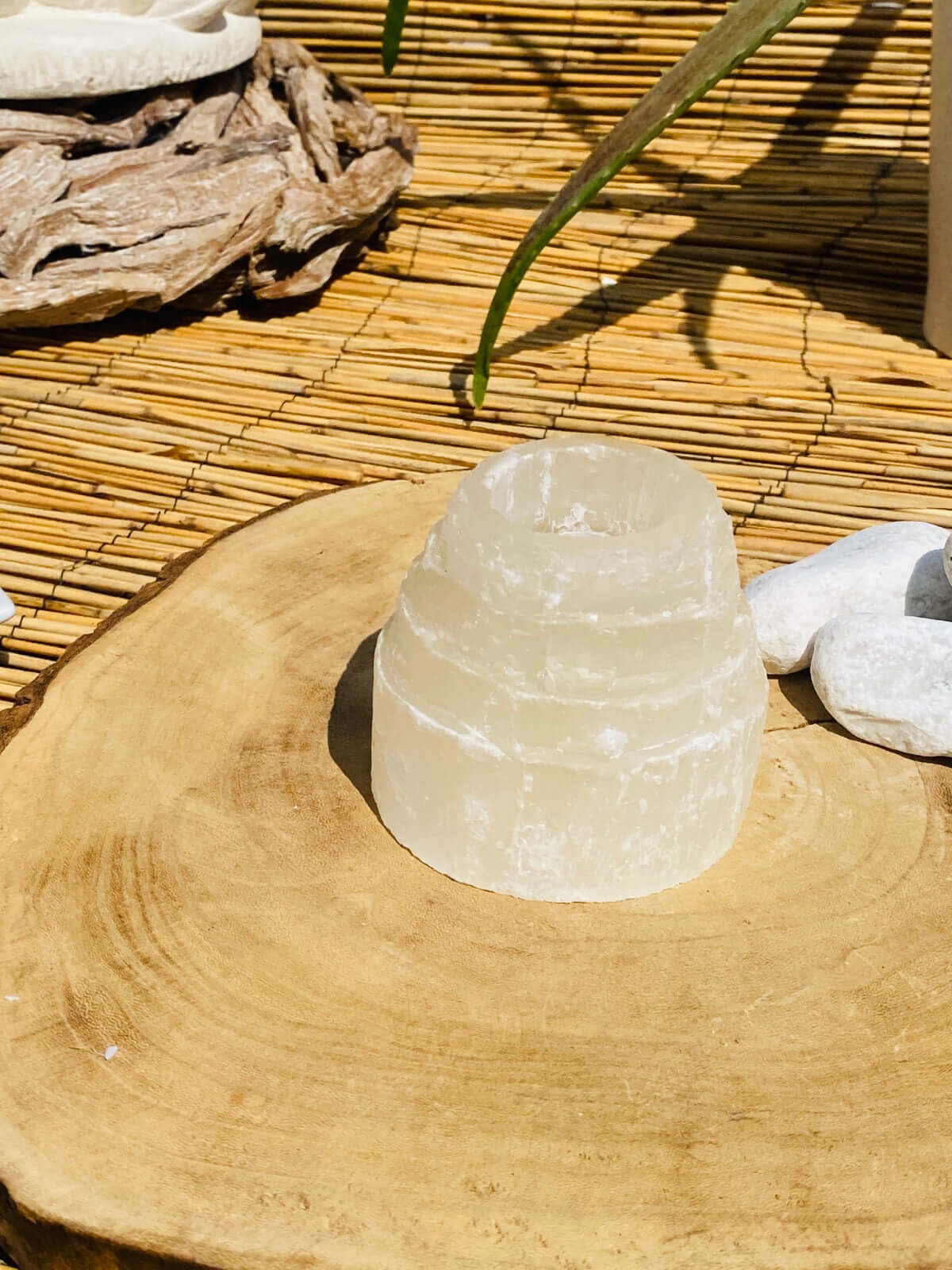 Selenit Teelicht - Kristall