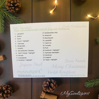 Edelstein-Adventskalender 2025 - 24 Türchen voller Magie!