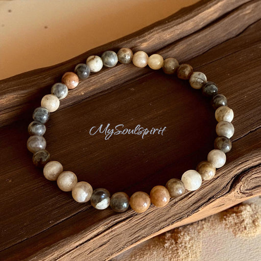 MONDSTEIN schwarz Armband mit 6 mm Perlen