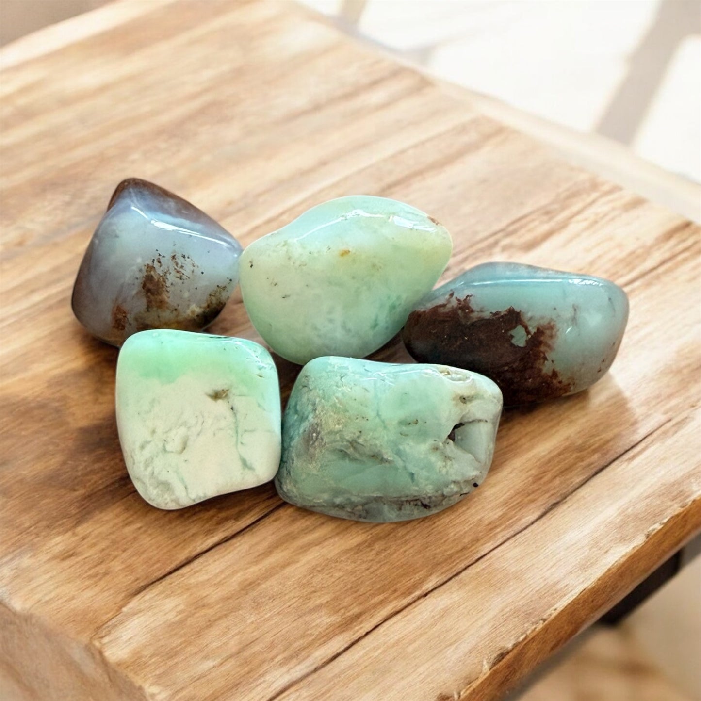 Chrysopras Trommelsteine