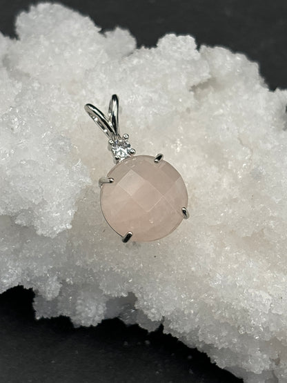 Pendentif Quartz Rose