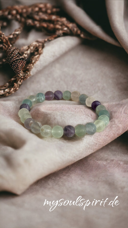 Bracelet FLUORITE mat - perles 8 mm