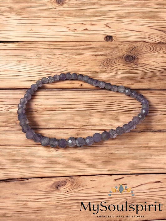 AMETHYST Heilstein-Armband 4 mm facettiert