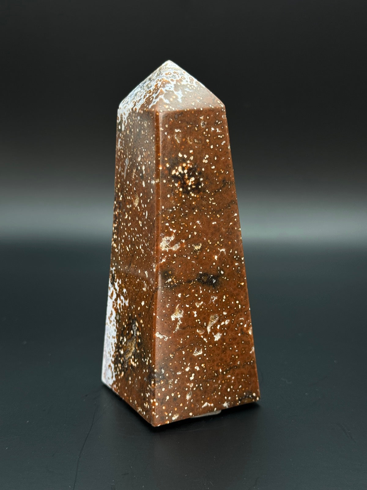 Ozean Jaspis Obelisk 11,7 cm 344 Gramm