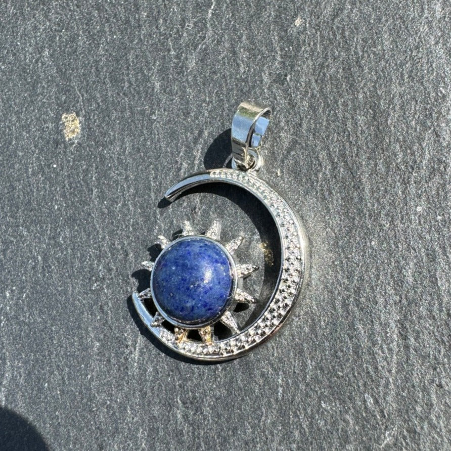 LAPISLAZULI Sonne und Mond Kettenanhänger