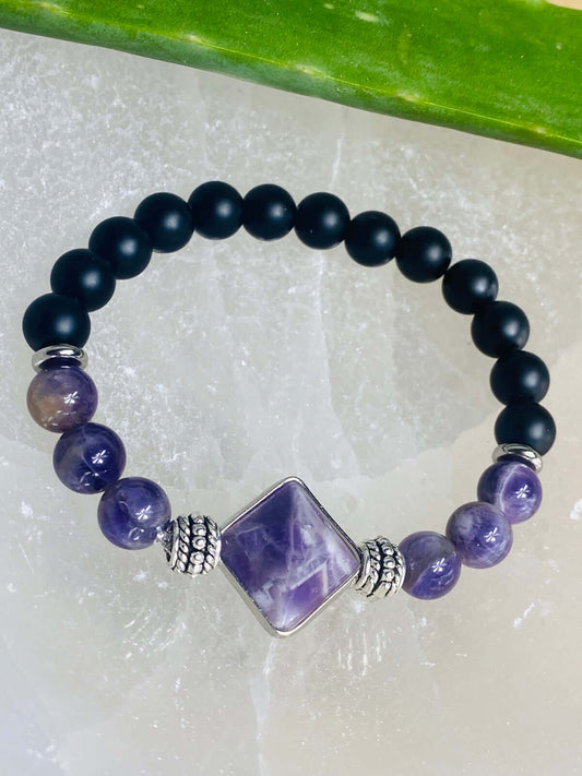 Bracelet AMETHYSTE &amp; LAVE