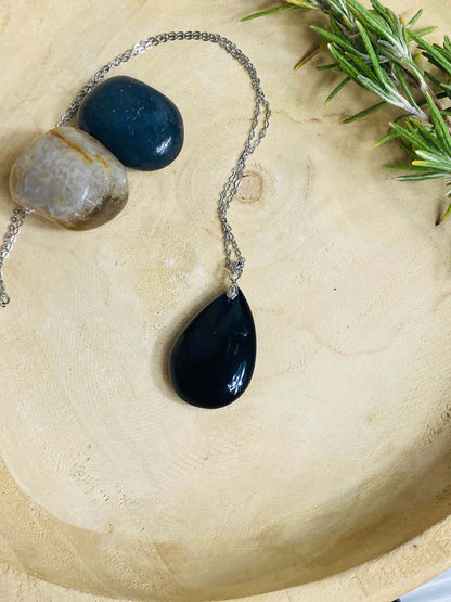 Pendentif "Goutte" en obsidienne