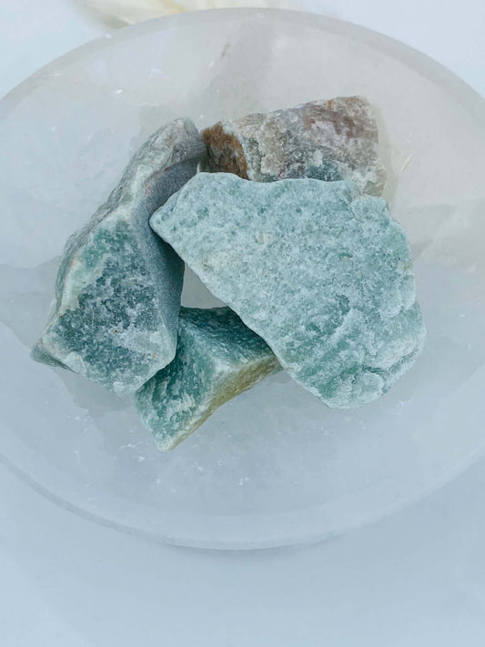 my soulspirit® 200 grammes de pierres à eau - calcite verte brute - pierre 100% naturelle