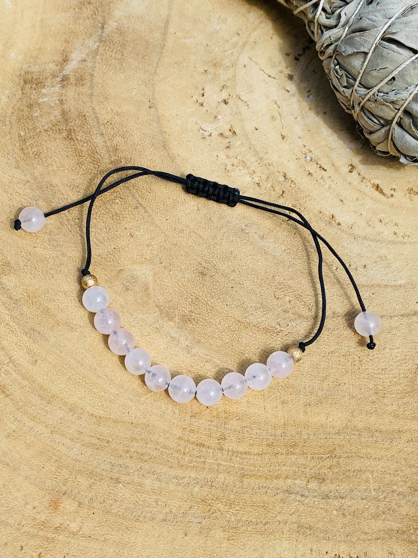 Bracelet QUARTZ ROSE réglable